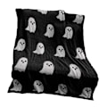 Miniatyrbild 3 av 10: Spöke filt mjuk bekväm andningsbar Halloween filt för att titta på TV Camping Svart Vit 150x200cm/59x79in 1300g/45.9oz