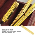 Miniatyrbilde 5 av 7: 10 stk hengsel 100mm maskinvare oval trekasse hengsel 90 grader gul lang stripe hengsel spenne hengsel