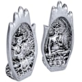Miniatyrbild 6 av 10: Resin Retro Art Vardagsrum Buddha Statyer Buddhistisk Figur Heminredning PrydnadSilver