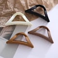 Miniatyrbillede 8 af 8: 4 stk. trekant hårklemmer, matte klohårklemmer til kvinder, trekantklemmer til tykt og tyndt hår, store hårkloklemmer til kvinder Triangle