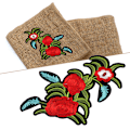 Miniatyrbillede 6 af 9: Rød rose broderet patch DIY dekoration tøj strygejern sy mærkat håndværk tilbehør