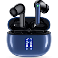 Pikkukuva 1 / 6: Langattomat nappikuulokkeet Bluetooth-kuulokkeet, 40 tunnin toistoaika Stereo IPX5 vedenpitävät nappikuulokkeet, LED-virranäyttö Langattomat nappikuulokkeet mikrofonilla Blue