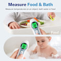 Miniatyrbild 7 av 9: Pann- och örontermometer för vuxna, barn och spädbarn | Digital infraröd termometer för feber | Beröringsfri, omedelbar avläsning