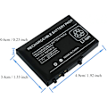Miniatyrbild 3 av 5: 2000mAh 3,7V Uppladdningsbart Litiumjonbatteri + Verktygssats Kompatibel med Nintendo DSL NDS Lite