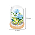 Miniatyrbild 3 av 5: Växtbyggstenar Miniatyr DIY Byggstenar Bukett Krukväxter Prydnader Dekoration Leksaker med Skyddande Överdrag Blue Enchantres