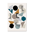 Miniatyrbillede 5 af 6: 3D geometrisk patchwork vægkunst lærredstryk plakat, enkel abstrakt kunsttegning