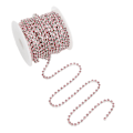Miniatyrbilde 1 av 10: Rhinestone Trim 10yd oksidasjonsbestandig blank overflate robust holdbar utsøkt design mye brukt Rhinestone ChainLight Pink On Silver