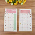 Miniatyrbillede 5 af 8: 45 stk. Løsblad Refill Filler Papir Planner 6 Ringe Binder Papir Sider (A6 Månedlig Plan)