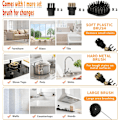 Miniatyrbillede 4 af 6: 2500W håndholdt damprenser, 1500 ml højtryksdamprenser til rengøring, multifunktionel bærbar damprenser til hjemmet (sort - 1500 ml vandtank) Black-1500ML Water Tank