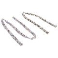 Miniatyrbild 3 av 10: 2PCS Resin Rhinestone Strips Ribbons Crystal Glitter Rhinestone Trim för DIY Sko Väska Kläder Halsband