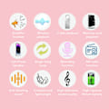 Miniatyrbild 11 av 11: Röstförstärkare Bärbar Uppladdningsbar Bluetooth Röstförstärkare med Trådlös Mikrofon Headset för Lärare Guide Rose Gold