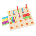 Miniatyrbillede 6 af 10: Træ Geoboard Hånd-øje Koordination Sensorisk Træning Sikker Træ Matematiske Array Blok til Børn Over 36 Måneder