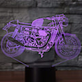 Miniatyrbild 6 av 8: 3D Illusion Nattlampa Motorcykel 7 Färgförändrande Touch Switch USB-driven LED Dekoration Bordlampa för Semester Födelsedag Jul Halloween