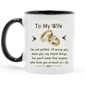 Miniatyrbild 1 av 2: Till min fru Kaffe Mugg Frukostmugg Rolig Kaffe Mugg 11 Ounces Inspirerande Och