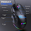 Miniatyrbild 2 av 4: Full Speed Multi Button Gaming Mouse Wired 9 Button Ergonomi