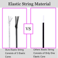 Miniatyrbillede 3 af 8: Elastisk snor til armbånd, 2 ruller 1 mm robust elastisk snor til smykkefremstilling, halskæder, perlearbejde sort og hvid Black and White