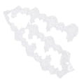 Miniatyrbild 7 av 10: Dekorativ spets pärlband polyester broderad lapp kläder dekor tillbehör 1 YardWhite