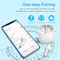 Pikkukuva 3 / 11: Langattomat nappikuulokkeet, Bluetooth 5.3 -kuulokkeet korvan sisään melunvaimennusmikrofonilla, nappikuulokkeet Stereo Bass, IP7 vedenpitävät urheilukuulokkeet, 32 tunnin toistoaika USB C White