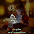 Miniatyrbilde 7 av 7: Havfrue 3D Illusionslampe, Havfruegaver til Jenter, 3D Nattelys med 16 Fargeendringer Fjernkontroll, Dekorativt Skrivebordslampe, Kreativ Bursdag Chris