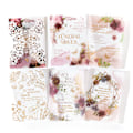 Miniatyrbild 4 av 10: Spetsblommig Scrapbook-papper Guld Stämpling Utsökt Dekorativ DIY Journal Papper för Hantverk