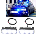Miniatyrbillede 9 af 11: LED Frontgitter Advarselslys Universal Dagkørelys til Biler Motorcykler