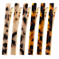 Pikkukuva 1 / 7: 6 kappaletta Leopardikuvioisia hiuspidikkeitä Ankannokka hiuspidike Metalli Ankan hampaat hiusneulat Chic Kilpikonnankuori hiuspinnit 6 Pcs Leopard Print