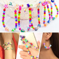 Miniatyrbillede 5 af 8: 480 stk. frugtblomst polymer lerperler, 24 stilarter søde hjerte svampe lerperler charms til smykkehalskæde øreringefremstilling, DIY armbåndssæt A