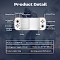 Miniatyrbild 5 av 7: Bluetooth-kontroller för iPhone, Android, direkt spel, låg latens, telefonkontroller spelkontroll joystick för Galaxy S23 S22 S21 20 Ultra, iPhone 14 13 1 White