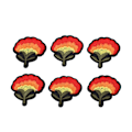 Miniatyrbillede 10 af 10: 6 stk. Blomster Patch Bomuld DIY Håndværk Vifteformede Blomster Stryge På Patches til Tøj Kjole Hat Jeans DIY Tilbehør