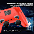 Miniatyrbilde 3 av 7: Bluetooth-kontroller for Switch/PC/Steam/Apple Arcade MFi-spill osv., Switch Pro-kontroller trådløs med justerbar dobbeltbevegelse, Turbo, makroer, 6-akser Red