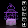 Miniatyrbillede 4 af 7: 3D Illusion Natlampe Bordlampe, 7 Farver Automatisk Gradvist Skiftende USB-drevet LED-lys med Berøringskontakt til Børnegaver Hjemmedekoration (Univers S