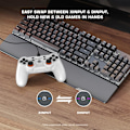 Miniatyrbild 6 av 8: T3S Trådlös spelkontroll, PC-kontroll för Windows 7/8/10/11, Android, Gamepad Joystick med Turbo och Dubbel Vibration, Spelkontroll för A GaneSir T3s(White)