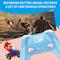Miniatyrbilde 3 av 7: Bluetooth-kontroller for Switch/PC/Steam/Apple Arcade MFi-spill osv., Switch Pro-kontroller trådløs med justerbar dobbeltbevegelse, Turbo, makroer, 6-akser Blue