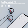 Pikkukuva 5 / 8: Bluetooth-kuulokkeet, langattomat nappikuulokkeet 16 tunnin toistoajalla Bluetooth 5.3 Langattomat kuulokkeet HD Deep Bass Stereo Sound Isolation IPX7 Vedenpitävä E Black
