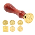 Miniatyrbillede 10 af 10: Europæisk Retro Voksstempel Kit med Aftagelige 7 Vintage Stempelhoveder Klart Gravering Voksstempel Forseglinger Kit til Kuvert Sort Æske