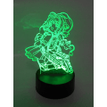 Miniatyrbilde 3 av 7: Card Captor Sakura Anime Rulleskøyte Lasergravert 3D-effekt Akryl LED Skrivebordslampe