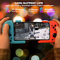 Miniatyrbilde 6 av 8: Mobil spillkontroller for iPhone, Android, PC, direkte avspilling, bærbar mini Bluetooth-kontroller spillkontroller joystick med magnetisk lagring for iPhone 1 Blue+Red