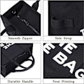 Miniatyrbild 4 av 5: Canvas Tote Bags för kvinnor Handväska Tote Väska med dragkedja Canvas Crossbody Väska för kontor, resor