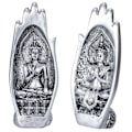 Miniatyrbild 8 av 10: Resin Retro Art Vardagsrum Buddha Statyer Buddhistisk Figur Heminredning PrydnadSilver