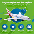 Miniatyrbild 3 av 7: Leksaksplan för barn, Bump and Go Action, Leksaksplan med LED-blixtljus och ljud för pojkar och flickor 3-12 år (Airbus A380)