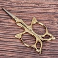 Miniatyrbilde 5 av 8: 1 stk Antikk Stil Rustfritt Stål Skreddersydd Saks Husholdning DIY Sytilbehør (Gull)