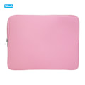 Miniatyrbillede 1 af 9: Laptop Sleeve Ensfarvet Dobbelt Lynlås Håndtaske Notebook Beskyttende EtuiLyseblå 14 Tommer