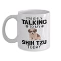 Miniatyrbillede 2 af 2: Jeg er kun en talende hund kaffekrus morgenmad krus sjov kaffekrus 11 ounce inspir