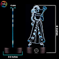Miniatyrbild 4 av 7: 3D optisk illusionsnattlampa - 7 LED-färgförändrande lampa