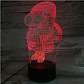 Miniatyrbild 1 av 7: 3D optisk illusionslampa LED nattlampa, 16 färger gradvis C