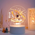 Miniatyrbild 1 av 8: Genshin Impact Barbara 3D LED-akrylnattlampor 7 färger