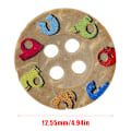 Miniatyrbilde 7 av 10: 100 stk fargerike runde kokosnøttknapper 12,5 mm DIY syhåndverk knapper klestilbehør 2