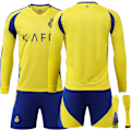 Miniatyrbillede 1 af 5: 24/25 Fodbolddragt til Børn Træningsdragt Fodbolddragt til Drenge, Al-Nassr Fodboldholdstrøje lang Træningsdragt Trøjer Shorts og Strømper 3XXXL
