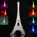 Miniatyrbillede 1 af 5: Eiffeltårnet Nattelys Skrivebord Soveværelse Dekoration LED Lampe Farverig Paris Mode Akryl