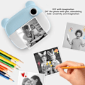 Miniatyrbilde 7 av 9: Direkte kamera 2,4 tommers IPS-skjerm Dual 24MP kamera USB-lading videoopptak barnekamera med papirruller for barn Familie